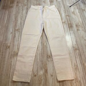 Cotton on cream white stretch mom jeans high waisted size 6